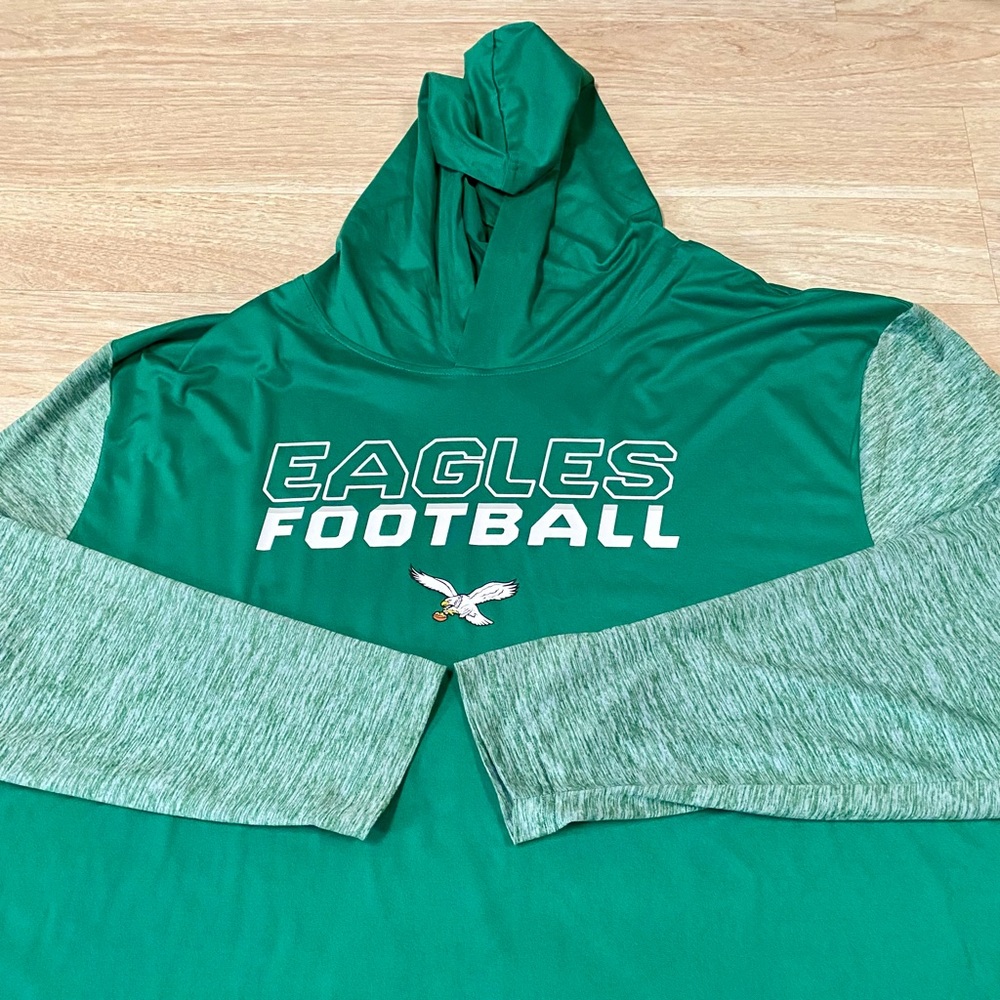 Philadelphia Eagles Lightweight Hoodie Mens’s 5XL Green Fanatics NFL Pullover